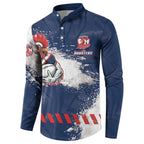 Personalized Sydney Roosters Rugby Button Sweatshirt Rooster Mascot - Sporty Splash Art Style