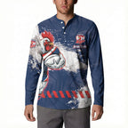 Personalized Sydney Roosters Rugby Button Sweatshirt Rooster Mascot - Sporty Splash Art Style