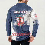 Personalized Sydney Roosters Rugby Button Sweatshirt Rooster Mascot - Sporty Splash Art Style