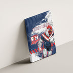 Personalized Sydney Roosters Rugby Canvas Wall Art Rooster Mascot - Sporty Splash Art Style
