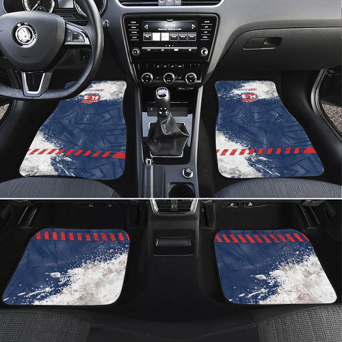 Personalized Sydney Roosters Rugby Car Mats Rooster Mascot - Sporty Splash Art Style