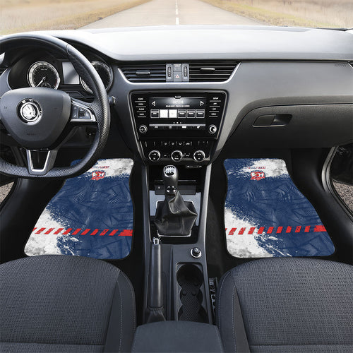 Personalized Sydney Roosters Rugby Car Mats Rooster Mascot - Sporty Splash Art Style