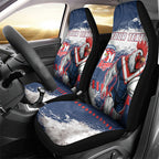 Personalized Sydney Roosters Rugby Car Seat Cover Rooster Mascot - Sporty Splash Art Style
