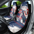 Personalized Sydney Roosters Rugby Car Seat Cover Rooster Mascot - Sporty Splash Art Style