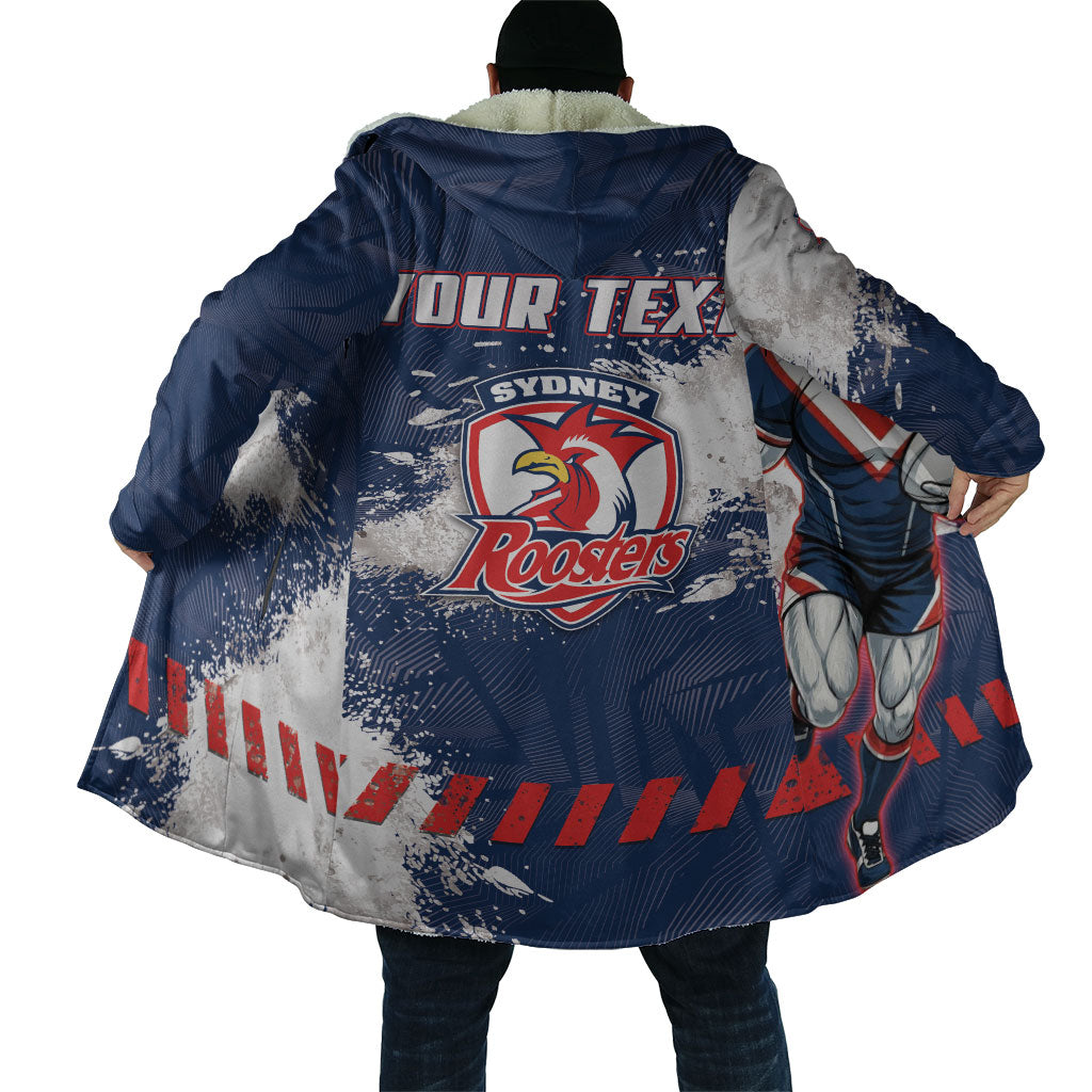 Personalized Sydney Roosters Rugby Cloak Rooster Mascot - Sporty Splash Art Style