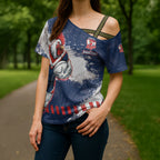 Personalized Sydney Roosters Rugby Cross Shoulder Shirt Rooster Mascot - Sporty Splash Art Style