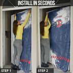 Personalized Sydney Roosters Rugby Door Cover Rooster Mascot - Sporty Splash Art Style