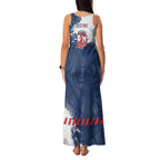 Personalized Sydney Roosters Rugby Family Matching Tank Maxi Dress and Hawaiian Shirt Rooster Mascot - Sporty Splash Art Style
