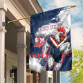 Personalized Sydney Roosters Rugby Garden Flag Rooster Mascot - Sporty Splash Art Style