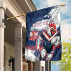 Personalized Sydney Roosters Rugby Garden Flag Rooster Mascot - Sporty Splash Art Style