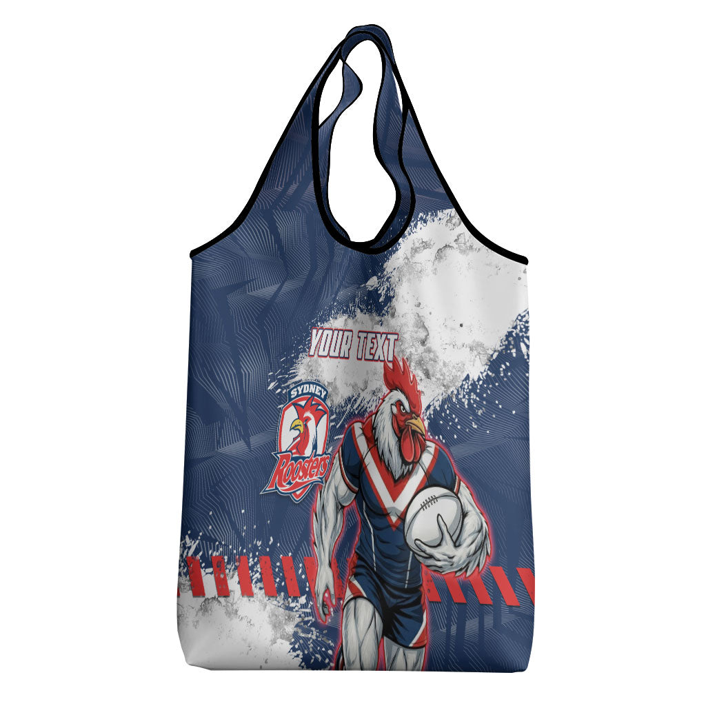 Personalized Sydney Roosters Rugby Grocery Bag Rooster Mascot - Sporty Splash Art Style