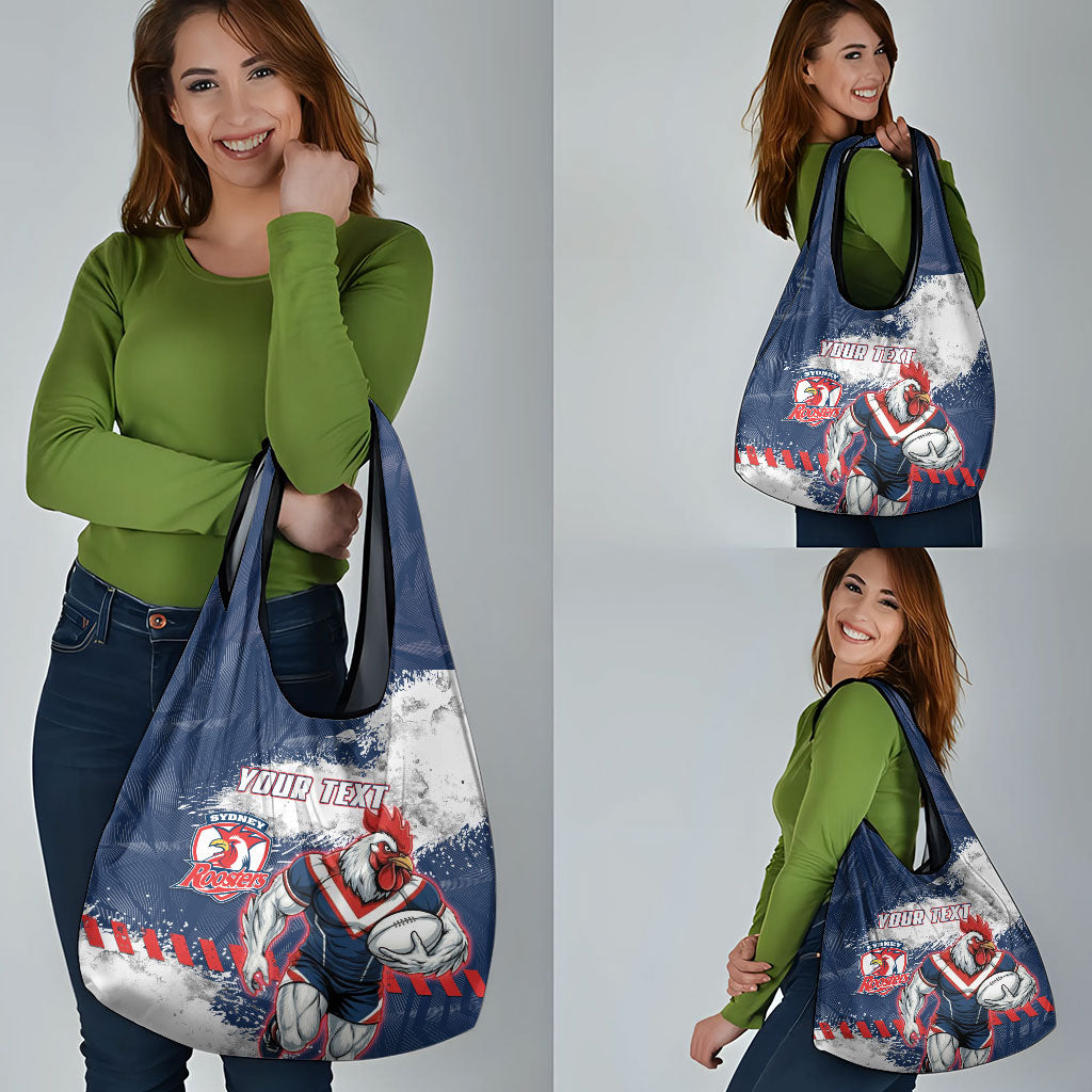 Personalized Sydney Roosters Rugby Grocery Bag Rooster Mascot - Sporty Splash Art Style
