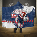Personalized Sydney Roosters Rugby Hooded Blanket Rooster Mascot - Sporty Splash Art Style