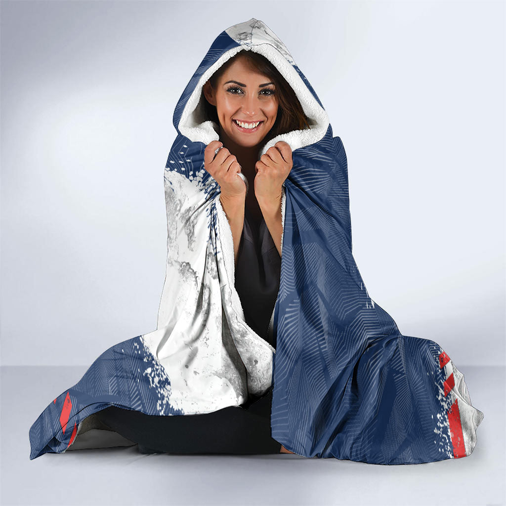 Personalized Sydney Roosters Rugby Hooded Blanket Rooster Mascot - Sporty Splash Art Style
