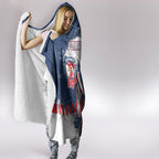 Personalized Sydney Roosters Rugby Hooded Blanket Rooster Mascot - Sporty Splash Art Style