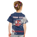Personalized Sydney Roosters Rugby Kid T Shirt Rooster Mascot - Sporty Splash Art Style