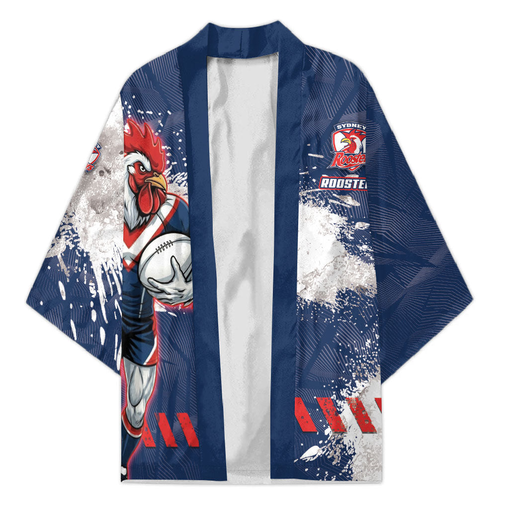Personalized Sydney Roosters Rugby Kimono Rooster Mascot - Sporty Splash Art Style