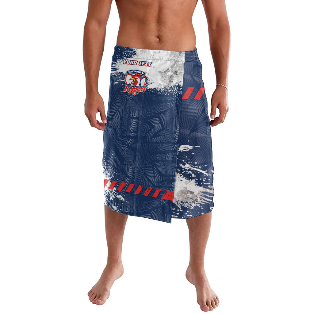 Personalized Sydney Roosters Rugby Lavalava Rooster Mascot - Sporty Splash Art Style