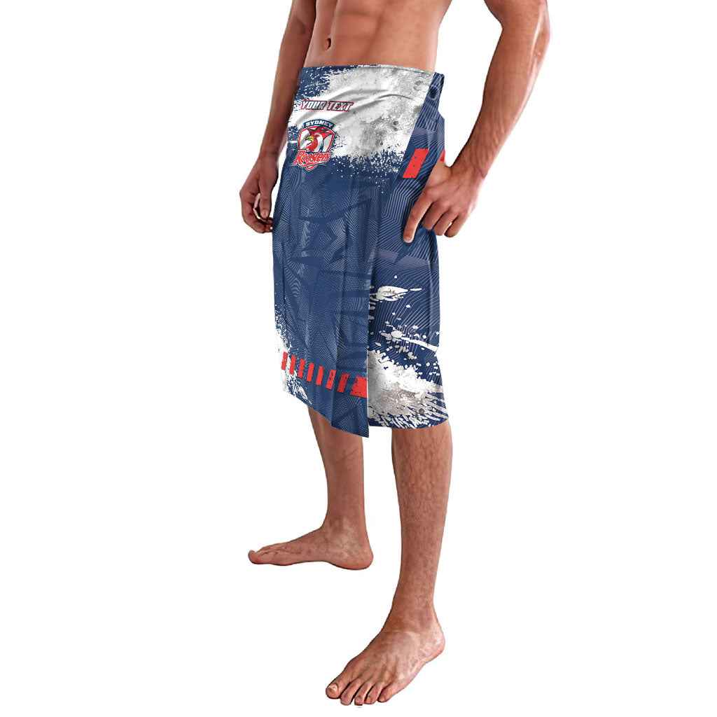 Personalized Sydney Roosters Rugby Lavalava Rooster Mascot - Sporty Splash Art Style