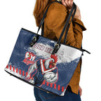 Personalized Sydney Roosters Rugby Leather Tote Bag Rooster Mascot - Sporty Splash Art Style