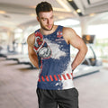 Personalized Sydney Roosters Rugby Men Tank Top Rooster Mascot - Sporty Splash Art Style