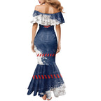 Personalized Sydney Roosters Rugby Mermaid Dress Rooster Mascot - Sporty Splash Art Style