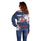 Personalized Sydney Roosters Rugby Off Shoulder Sweater Rooster Mascot - Sporty Splash Art Style