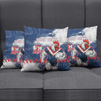 Personalized Sydney Roosters Rugby Pillow Cover Rooster Mascot - Sporty Splash Art Style