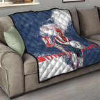 Personalized Sydney Roosters Rugby Quilt Rooster Mascot - Sporty Splash Art Style