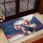 Personalized Sydney Roosters Rugby Rubber Doormat Rooster Mascot - Sporty Splash Art Style