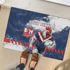 Personalized Sydney Roosters Rugby Rubber Doormat Rooster Mascot - Sporty Splash Art Style