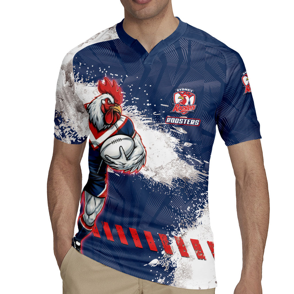 Personalized Sydney Roosters Rugby Rugby Jersey Rooster Mascot - Sporty Splash Art Style