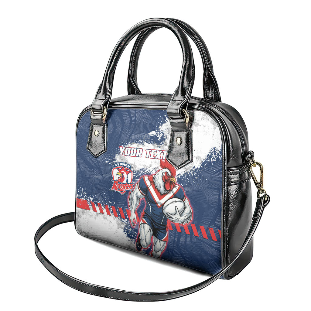 Personalized Sydney Roosters Rugby Shoulder Handbag Rooster Mascot - Sporty Splash Art Style