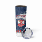 Personalized Sydney Roosters Rugby Skinny Tumbler Rooster Mascot - Sporty Splash Art Style