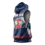 Personalized Sydney Roosters Rugby Sleeveless Hoodie Rooster Mascot - Sporty Splash Art Style