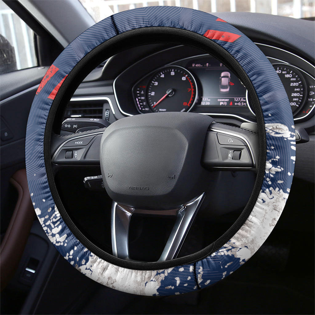 Sydney Roosters Rugby Steering Wheel Cover Rooster Mascot - Sporty Splash Art Style
