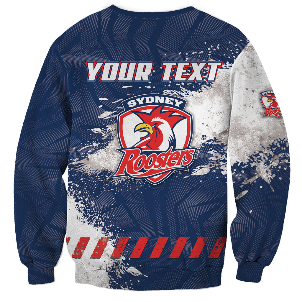 Personalized Sydney Roosters Rugby Sweatshirt Rooster Mascot - Sporty Splash Art Style