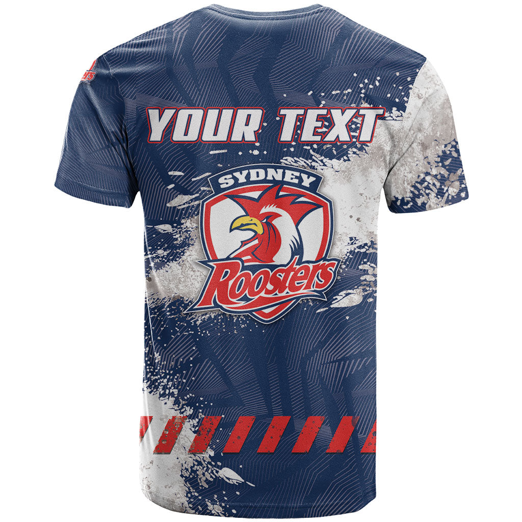 Personalized Sydney Roosters Rugby T Shirt Rooster Mascot - Sporty Splash Art Style