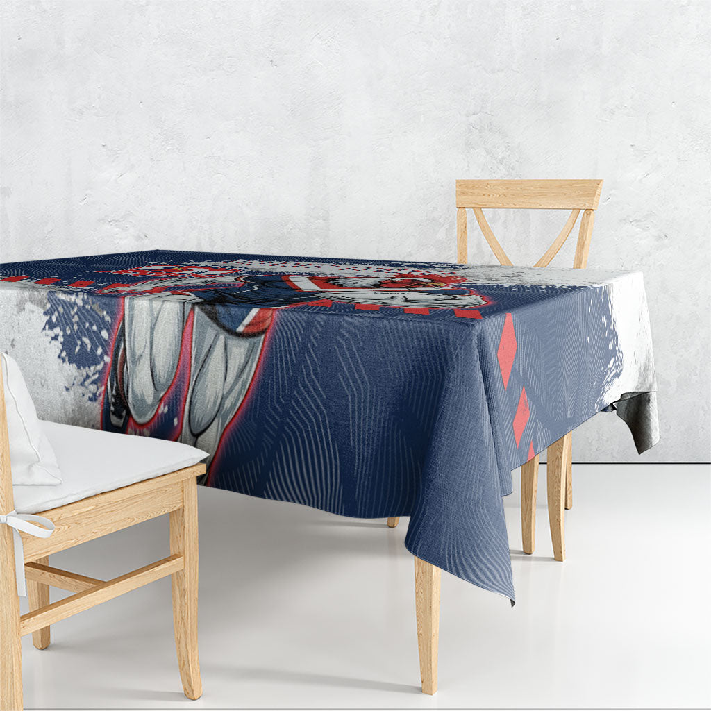 Personalized Sydney Roosters Rugby Tablecloth Rooster Mascot - Sporty Splash Art Style