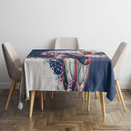 Personalized Sydney Roosters Rugby Tablecloth Rooster Mascot - Sporty Splash Art Style