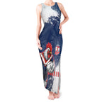 Personalized Sydney Roosters Rugby Tank Maxi Dress Rooster Mascot - Sporty Splash Art Style