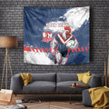 Personalized Sydney Roosters Rugby Tapestry Rooster Mascot - Sporty Splash Art Style