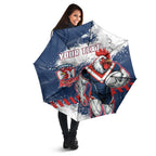 Personalized Sydney Roosters Rugby Umbrella Rooster Mascot - Sporty Splash Art Style