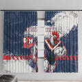 Personalized Sydney Roosters Rugby Window Curtain Rooster Mascot - Sporty Splash Art Style