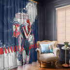 Personalized Sydney Roosters Rugby Window Curtain Rooster Mascot - Sporty Splash Art Style