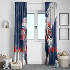 Personalized Sydney Roosters Rugby Window Curtain Rooster Mascot - Sporty Splash Art Style