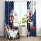 Personalized Sydney Roosters Rugby Window Curtain Rooster Mascot - Sporty Splash Art Style