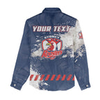 Personalized Sydney Roosters Rugby Women Casual Shirt Rooster Mascot - Sporty Splash Art Style