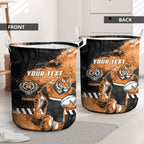 Personalized Wests Tigers Rugby Laundry Basket Tiger Mascot - Sporty Splash Art Style