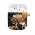 Personalized Wests Tigers Rugby AirPods Case Tiger Mascot - Sporty Splash Art Style